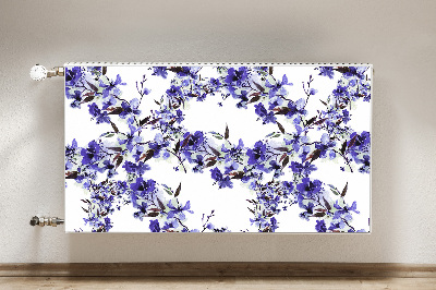 Magnetisk radiatorkåpa Blå blommor