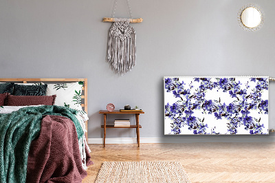 Magnetisk radiatorkåpa Blå blommor