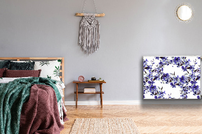Magnetisk radiatorkåpa Blå blommor