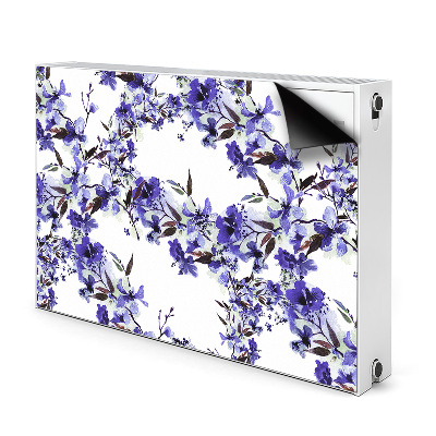 Magnetisk radiatorkåpa Blå blommor