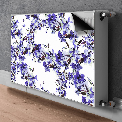 Magnetisk radiatorkåpa Blå blommor