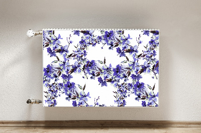 Magnetisk radiatorkåpa Blå blommor