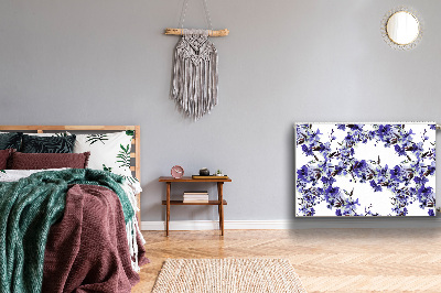 Magnetisk radiatorkåpa Blå blommor