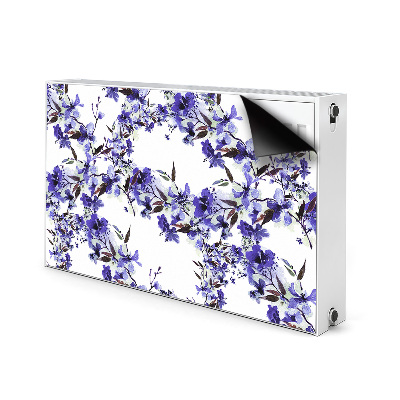 Magnetisk radiatorkåpa Blå blommor
