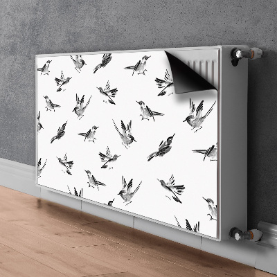 Magnetiskt radiatorskydd Målade sparvar