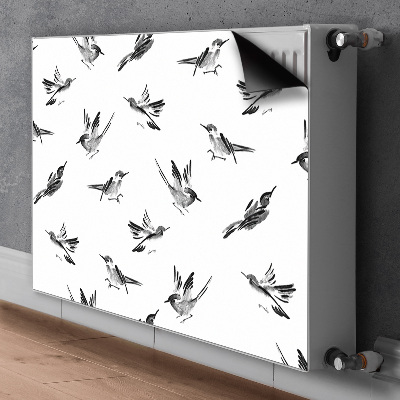 Magnetiskt radiatorskydd Målade sparvar