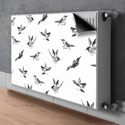 Magnetiskt radiatorskydd Målade sparvar