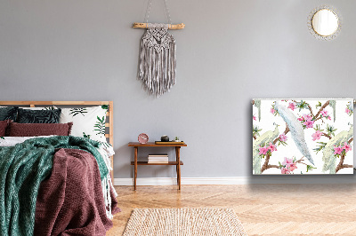 Magnetiskt radiatorskydd Vita påfåglar
