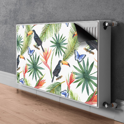 Magnetiskt radiatorskydd Tukaner på en gren