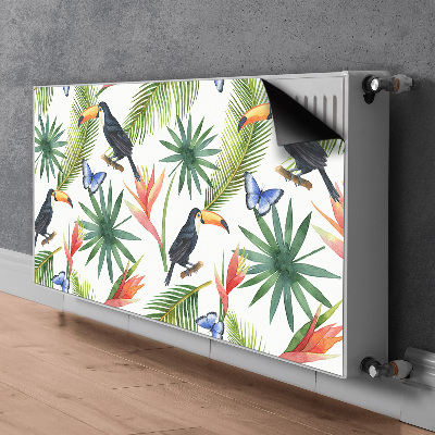 Magnetiskt radiatorskydd Tukaner på en gren