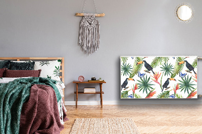 Magnetiskt radiatorskydd Tukaner på en gren