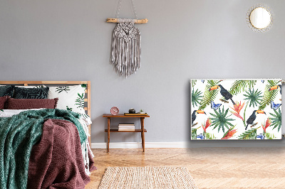 Magnetiskt radiatorskydd Tukaner på en gren