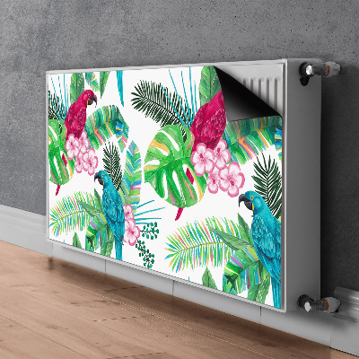 Magnetisk radiatorkåpa Papegojor väggmålning