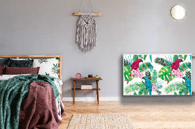 Magnetisk radiatorkåpa Papegojor väggmålning
