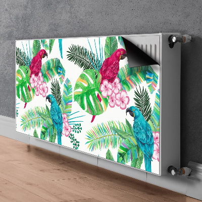 Magnetisk radiatorkåpa Papegojor väggmålning