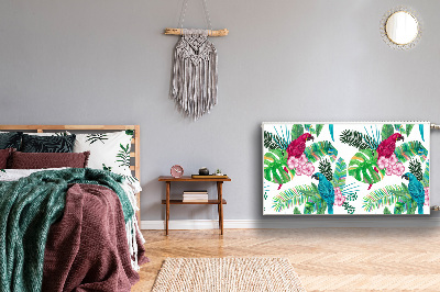 Magnetisk radiatorkåpa Papegojor väggmålning