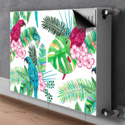 Magnetisk radiatorkåpa Papegojor väggmålning