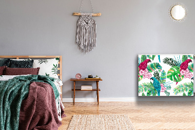 Magnetisk radiatorkåpa Papegojor väggmålning