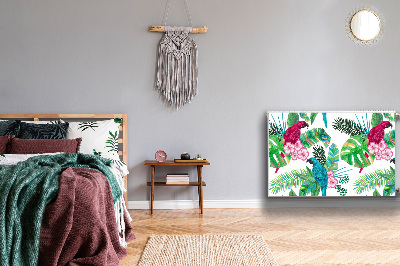 Magnetisk radiatorkåpa Papegojor väggmålning