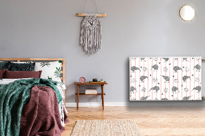 Magnetisk radiatorkåpa Kiwi fåglar mönster