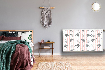 Magnetisk radiatorkåpa Kiwi fåglar mönster