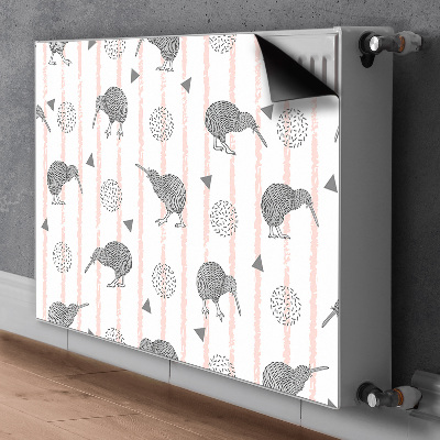 Magnetisk radiatorkåpa Kiwi fåglar mönster