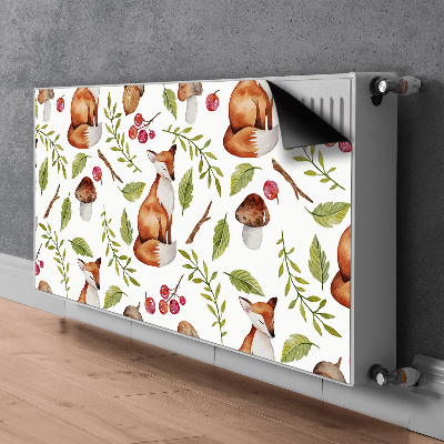 Magnetiskt radiatorskydd Räv och skogsfrukter