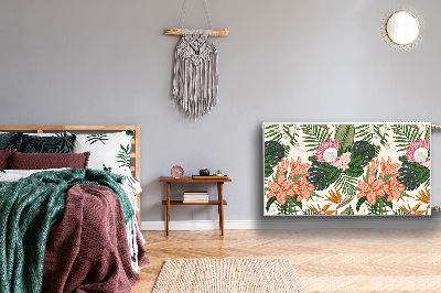 Magnetiskt radiatorskydd Blommor väggmålning