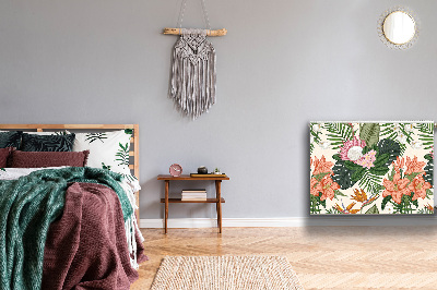Magnetiskt radiatorskydd Blommor väggmålning