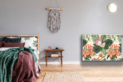 Magnetiskt radiatorskydd Blommor väggmålning