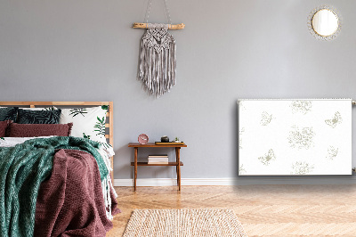 Magnetisk radiatorkåpa Fjärilar och blommor