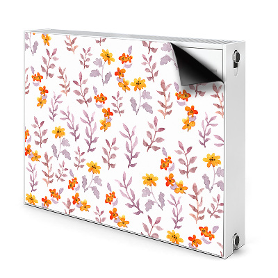 Magnetisk radiatorkåpa Målade blommor