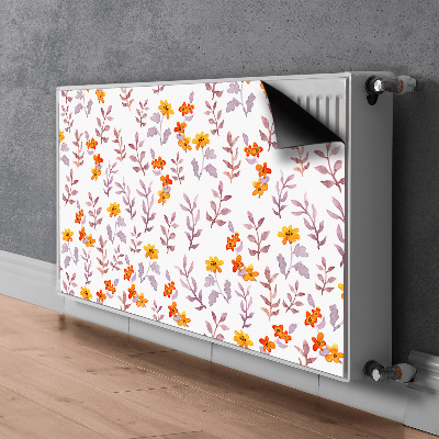 Magnetisk radiatorkåpa Målade blommor