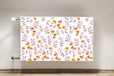 Magnetisk radiatorkåpa Målade blommor