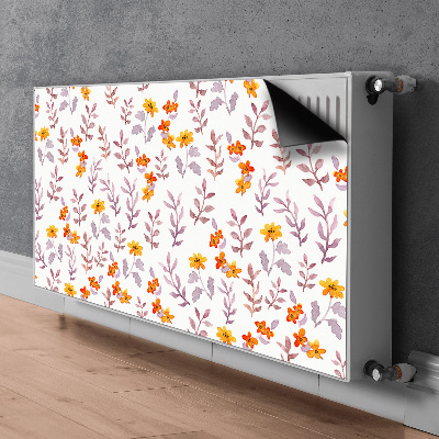 Magnetisk radiatorkåpa Målade blommor