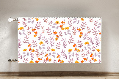 Magnetisk radiatorkåpa Målade blommor