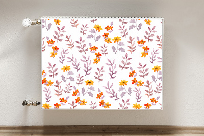 Magnetisk radiatorkåpa Målade blommor