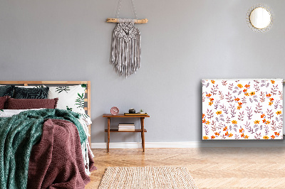 Magnetisk radiatorkåpa Målade blommor