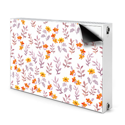 Magnetisk radiatorkåpa Målade blommor