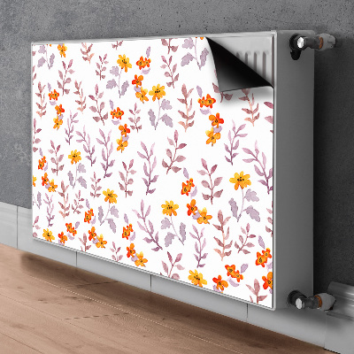 Magnetisk radiatorkåpa Målade blommor