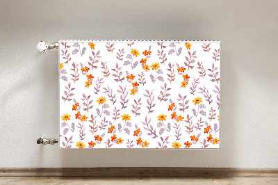 Magnetisk radiatorkåpa Målade blommor