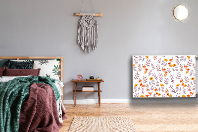 Magnetisk radiatorkåpa Målade blommor