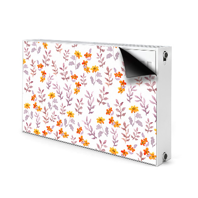 Magnetisk radiatorkåpa Målade blommor