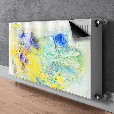 Magnetiskt radiatorskydd Färgglada fläckar