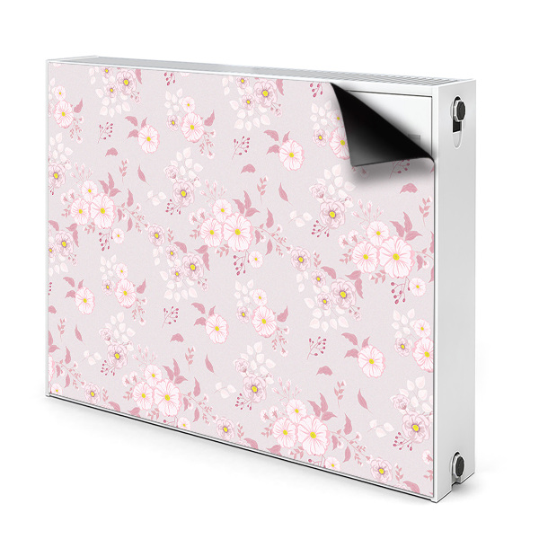 Magnetisk radiatorkåpa Små rosa blommor