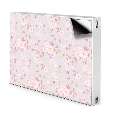 Magnetisk radiatorkåpa Små rosa blommor