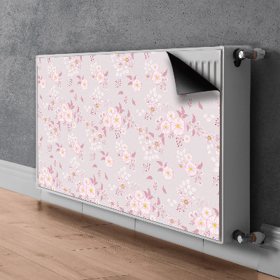 Magnetisk radiatorkåpa Små rosa blommor