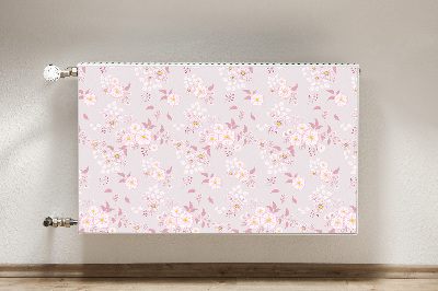 Magnetisk radiatorkåpa Små rosa blommor