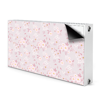 Magnetisk radiatorkåpa Små rosa blommor