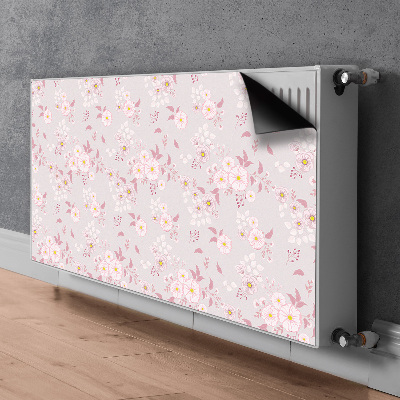 Magnetisk radiatorkåpa Små rosa blommor